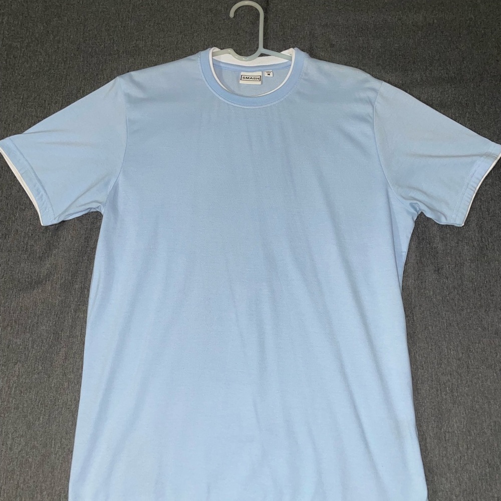 Men's Light Blue Crew Neck T-Shirt